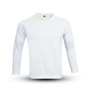 Front view of Kevlar Lined White Full Sleeve Motorcycle T Shirt displayed on male model