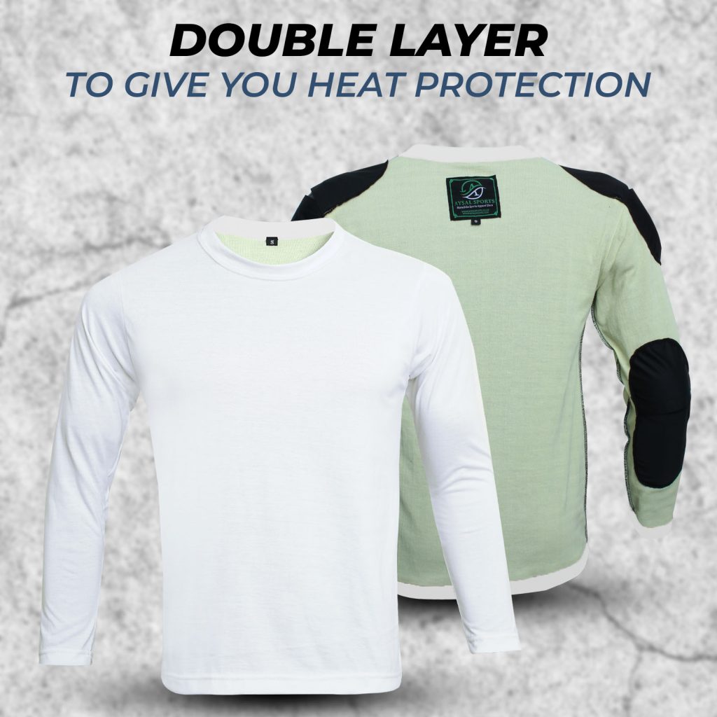 Kevlar Lined Motorcycle T Shirt White Kevlar lined motorcycle t-shirt front view