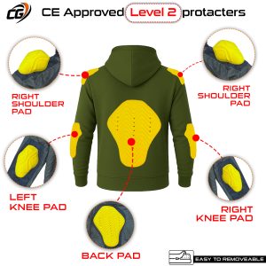 Ultimate Protection Kevlar Motorcycle Hoodie with CE Level 2 Armor Unisex Street Bike Jacket